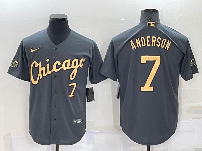 Cheap Men Chicago White Sox 7 Anderson Grey 2022 All Star Nike MLB Jerseys
